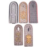 5x Officers Shoulder Boards