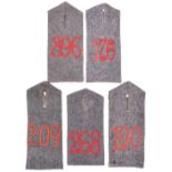 5x Enlisted Mans Field Grey Tunic Shoulder Boards