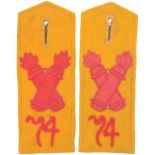 Foot Artillery Regiment 74 Enlisted Mans Shoulder Boards