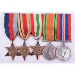 WW2 British Campaign Medal Group of Five