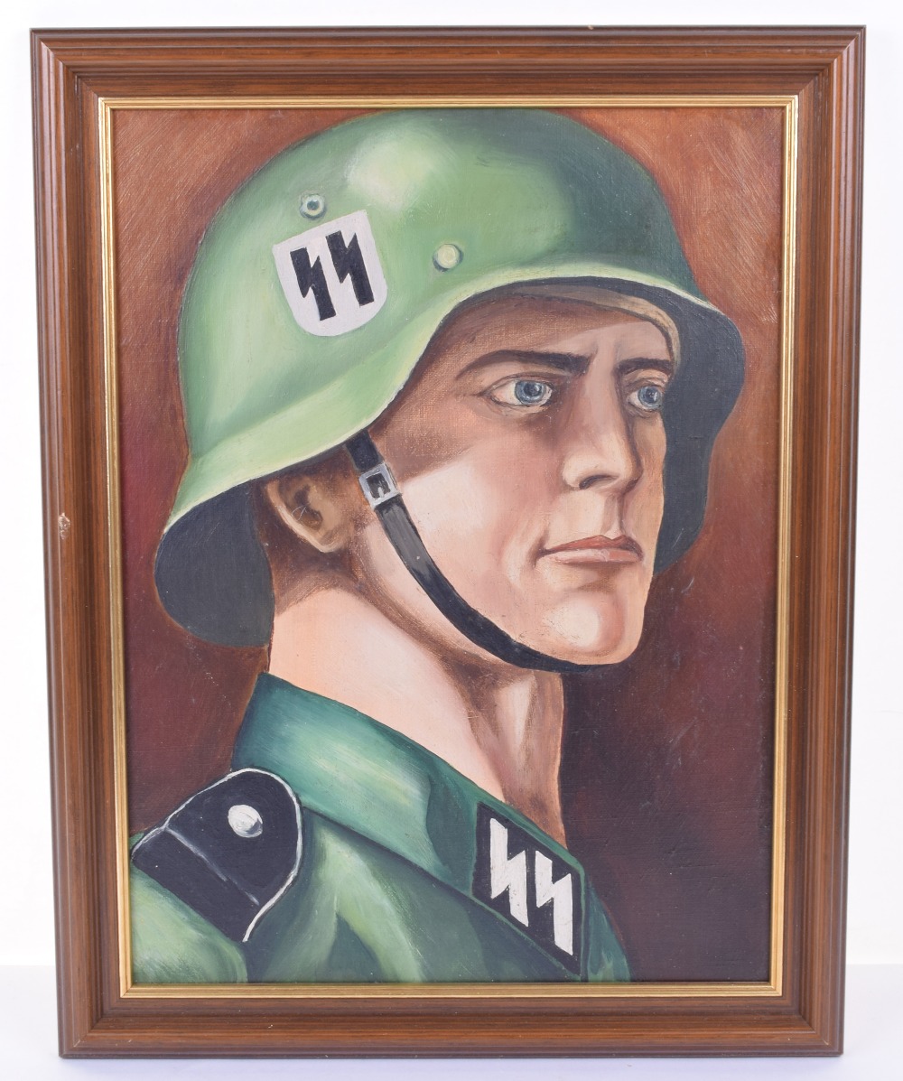 Oil Painting of WW2 German Waffen-SS Soldier