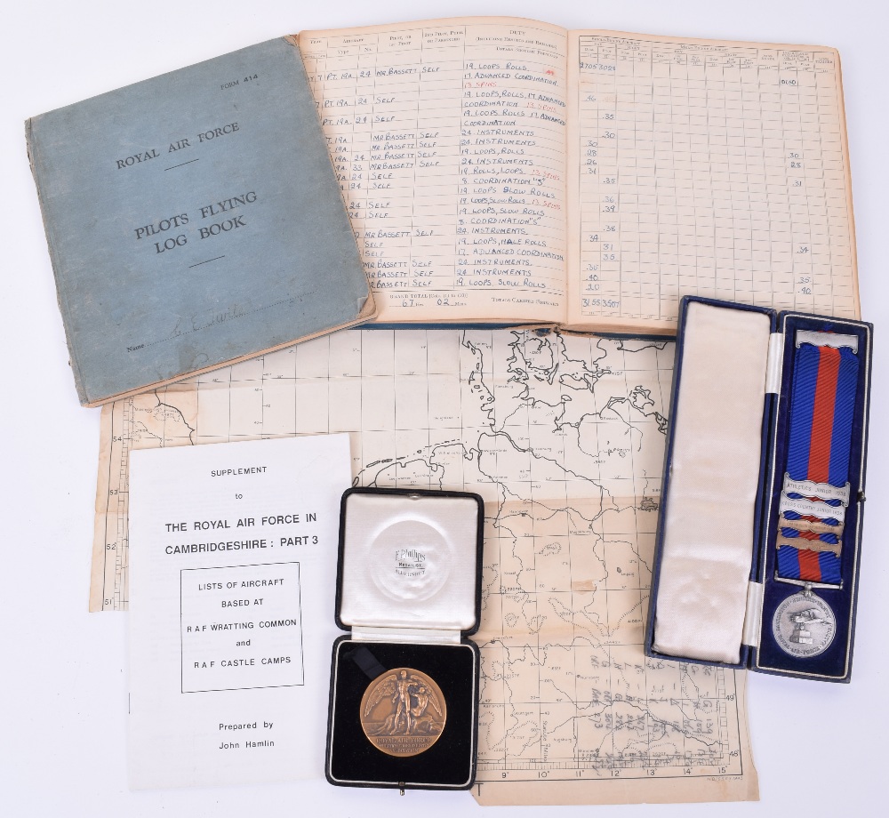 A Fine Second World War Lancaster Bomber Pilots Distinguished Flying Cross (D.F.C) Medal and Log Boo - Image 3 of 15