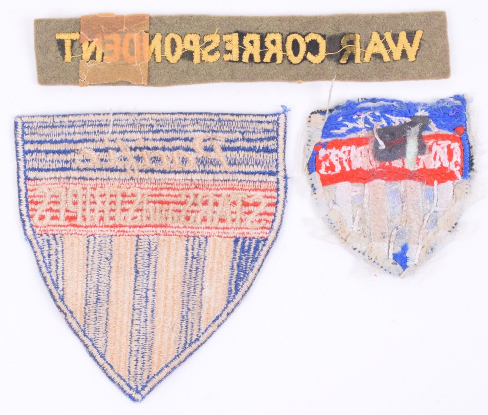 3x Cloth Badges of American War Correspondents - Image 2 of 2