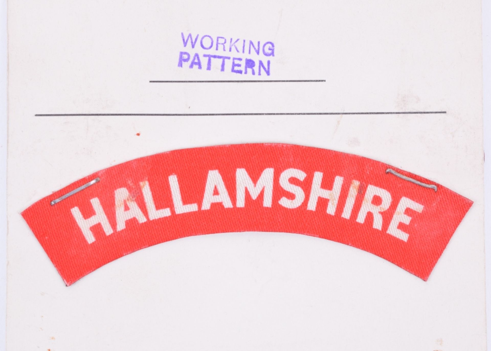 1943 Sealed Pattern Printed Hallamshire Shoulder Title - Image 2 of 4