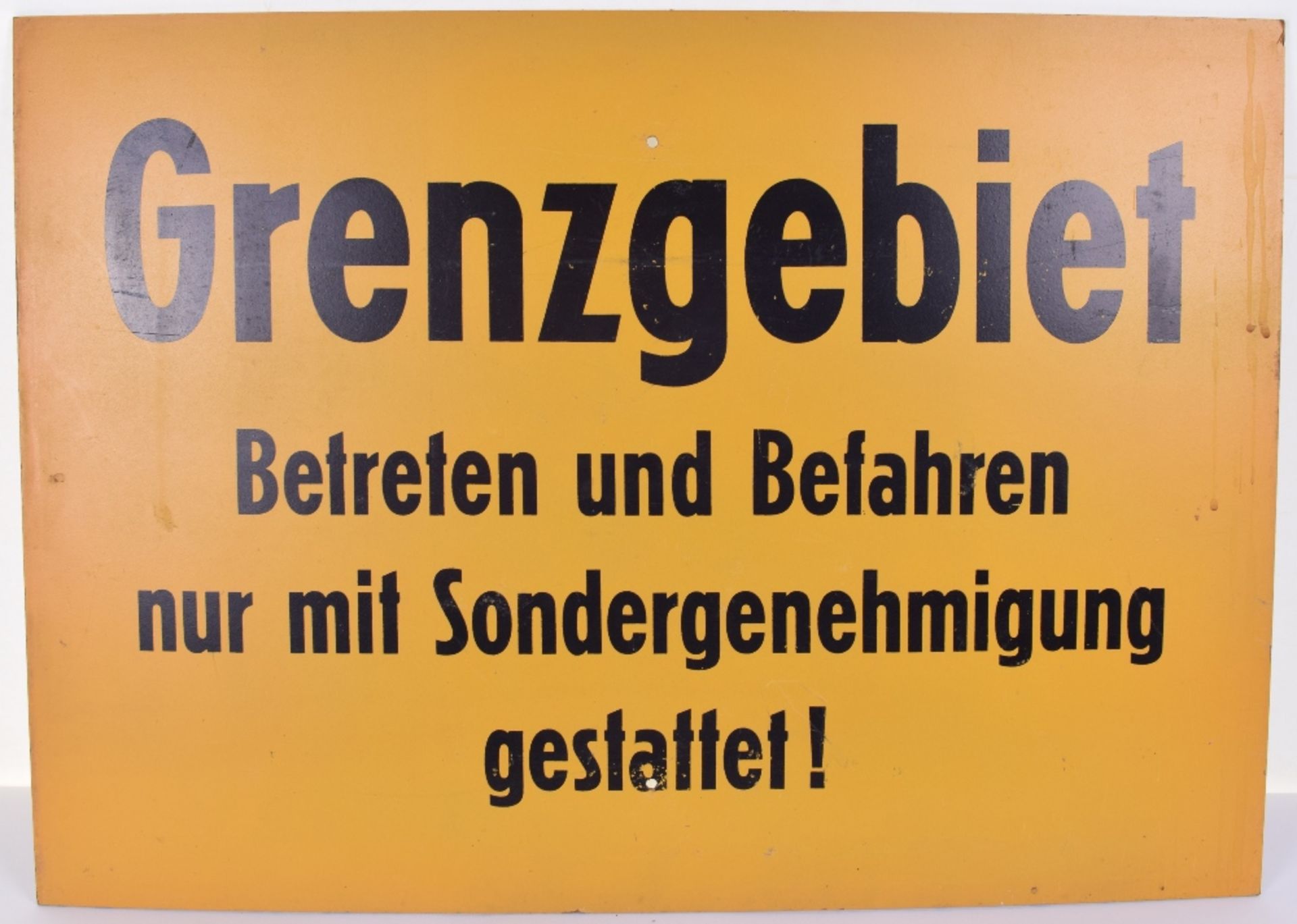 East German Border Sign