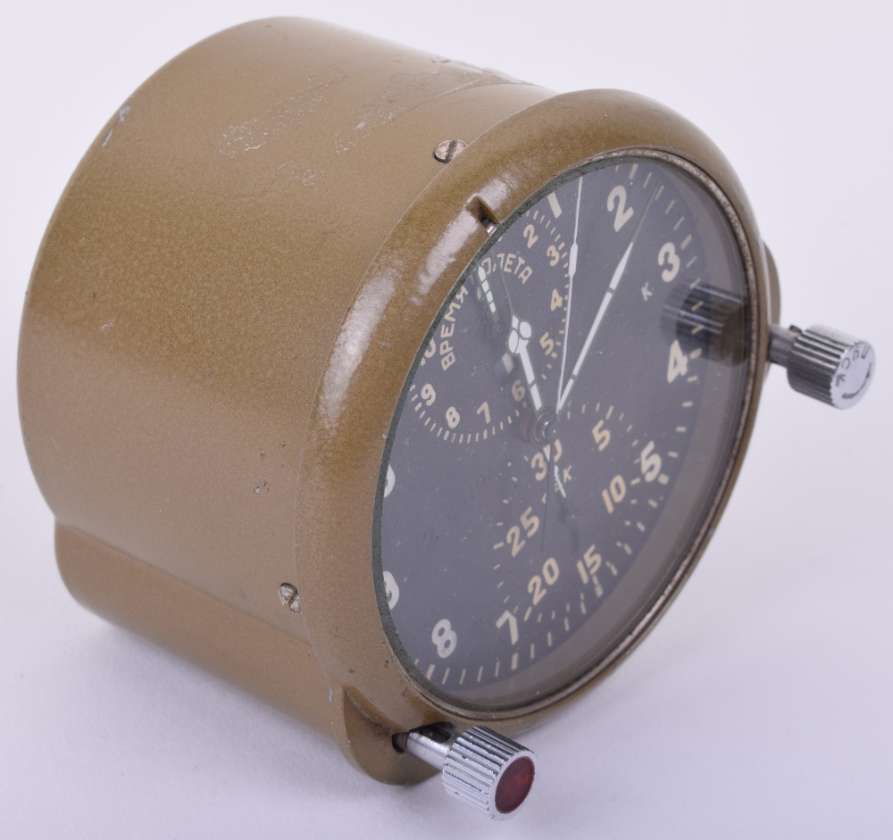 Russian MIG Figher Aircraft Cockpit Clock - Image 2 of 4