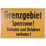 East German Border Sign