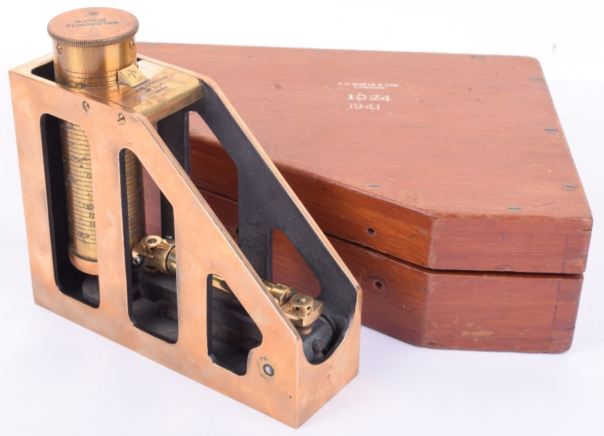 1941 Brass Watkin Clinometer by Pitkin London