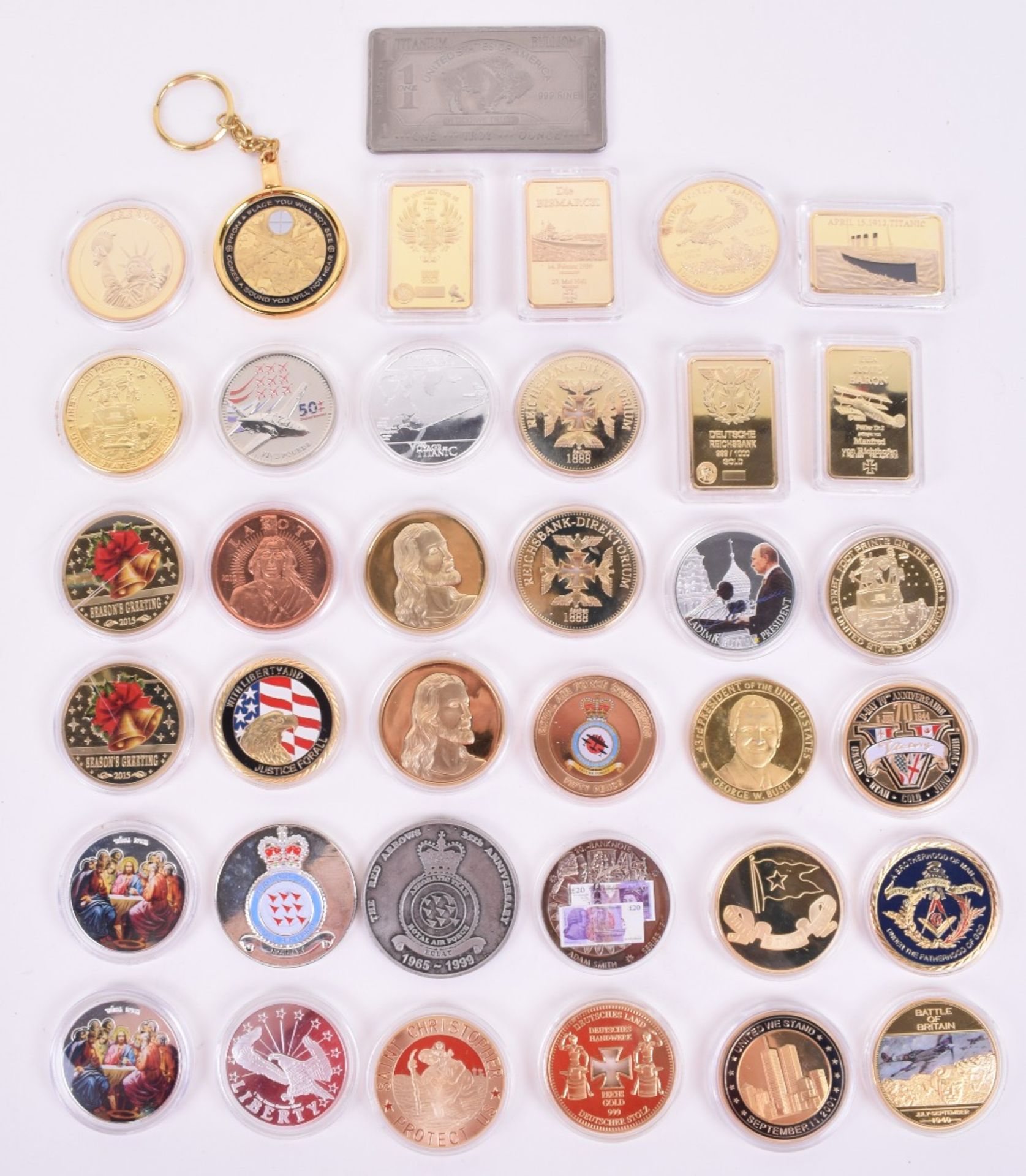 A Collection of Commemorative Coins & Ingots