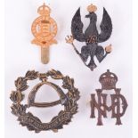 4x British Military Cap Badges