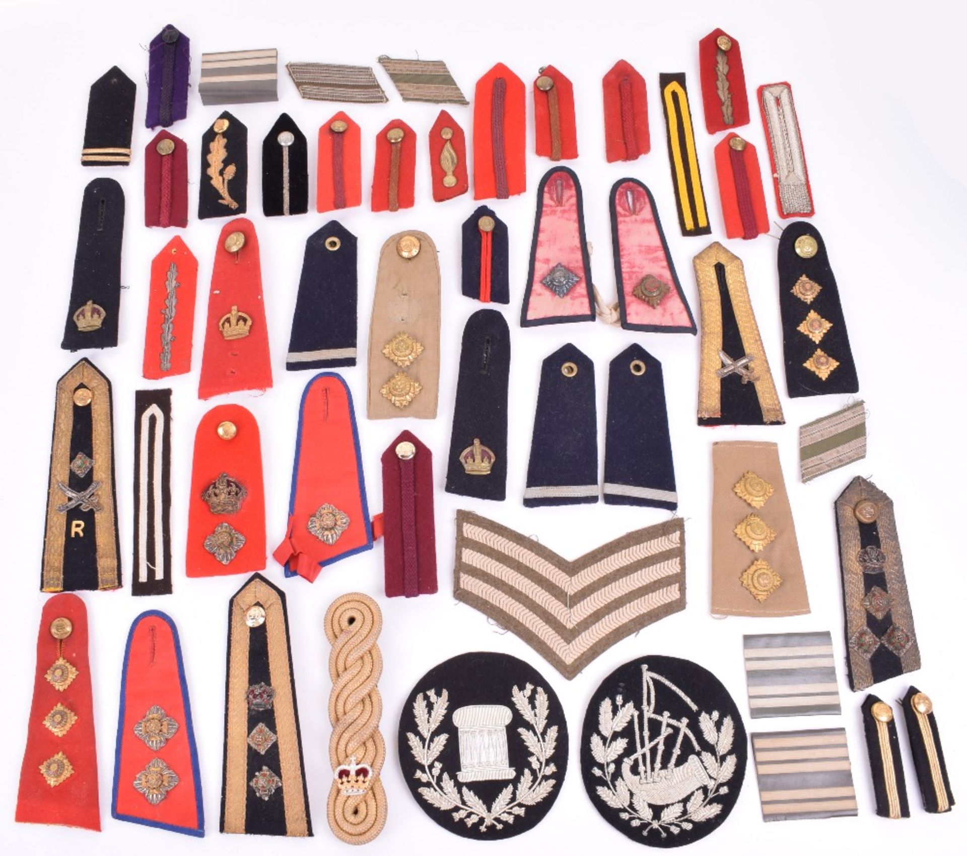 Quantity of British Rank Shoulder Boards