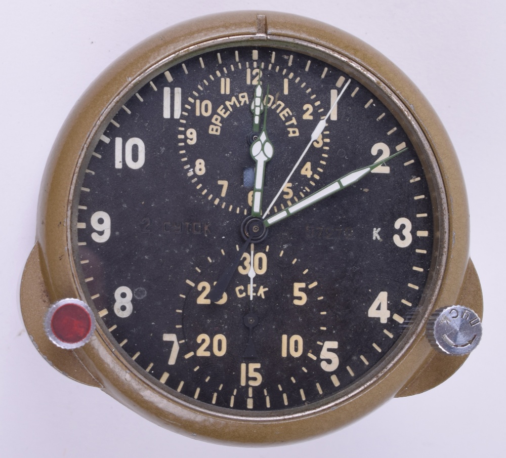 Russian MIG Figher Aircraft Cockpit Clock