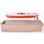 Very Rare Sutcliffe 20” Clockwork Speed Boat circa 1931