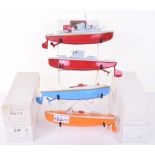 A Sutcliffe Boats Shop Retailers Wire Display Stand complete with Four Boxed Sutcliffe boats