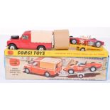 Corgi Toys Gift Set 17 Land-Rover with Ferrari Racing Car on trailer