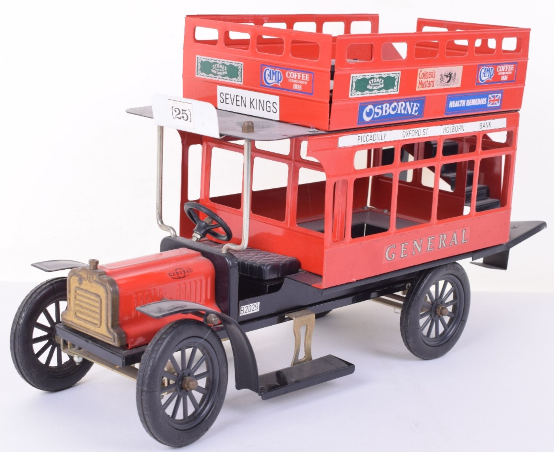 A tinplate open top General bus by JB, - Image 2 of 3