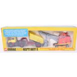 Scarce Corgi Toys Gift Set 2 Mercedes Benz Unimog 406 and Goose Dumper Priestman “Cub” Shovel