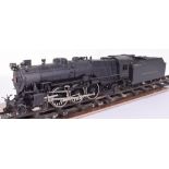 KTM Scale Models (Japan) brass 0 gauge 4-6-2 PRR locomotive and tender,
