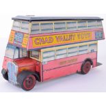 Chad Valley for Carr’s biscuits tinplate c/w London Transport Double Decker bus,
