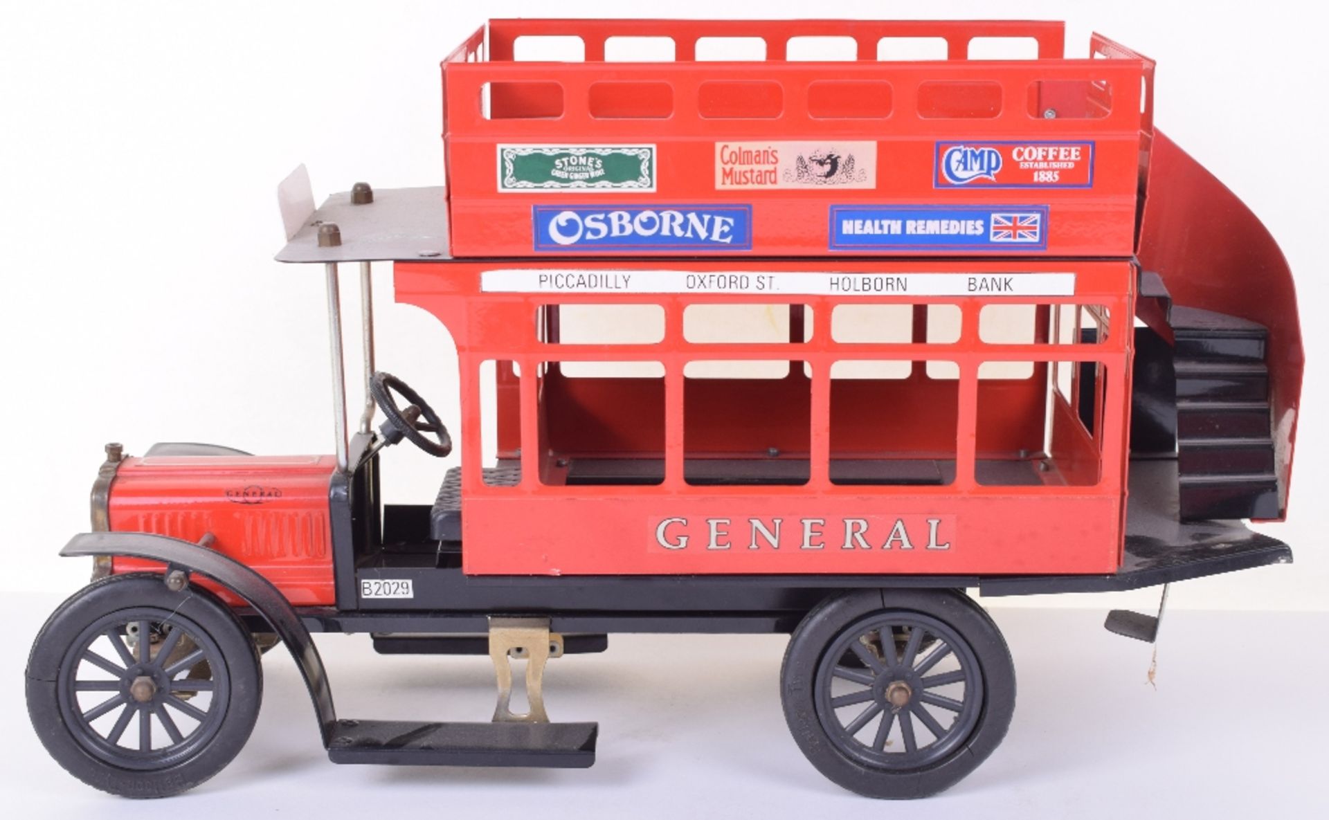 A tinplate open top General bus by JB,