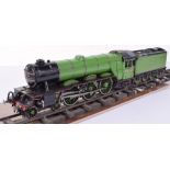 0 gauge live steam model of a 4-6-2 Flying Scotsman locomotive and tender, built by F.W Mills, Chelt