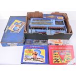 Collection of Hornby Dublo locomotives, rolling stock, track side buildings and more,