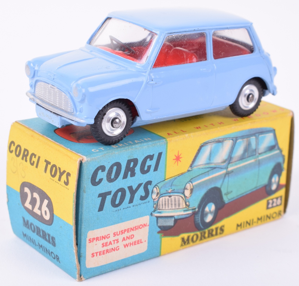 Corgi Toys 226 Morris Mini Minor, pale blue body