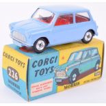 Corgi Toys 226 Morris Mini Minor, pale blue body