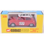 Corgi Toys 339 Monte Carlo 1967 Winner B.M.C Mini Cooper S-3rd issue