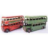 Two Tri-ang Minic c/w LT Double decker buses,