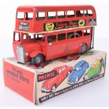 Boxed Tri-ang Minic friction driven LT Double decker bus,