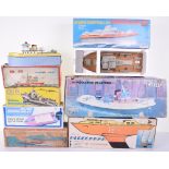 Eight Boxed Model Boats