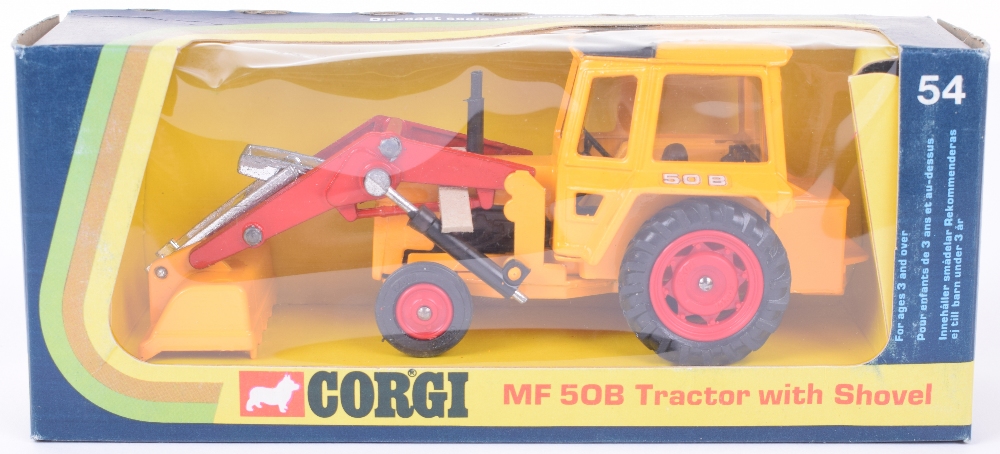 Corgi Toys 54 Massey Ferguson MF 50B Tractor with shovel