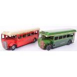 Two Tri-ang Minic Single decker buses,