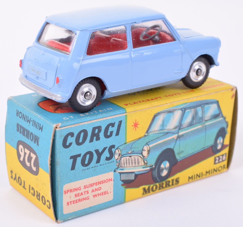 Corgi Toys 226 Morris Mini Minor, pale blue body - Image 2 of 2