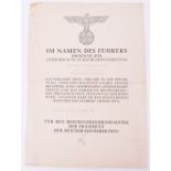 Third Reich Promotion Document of German Railways Interest