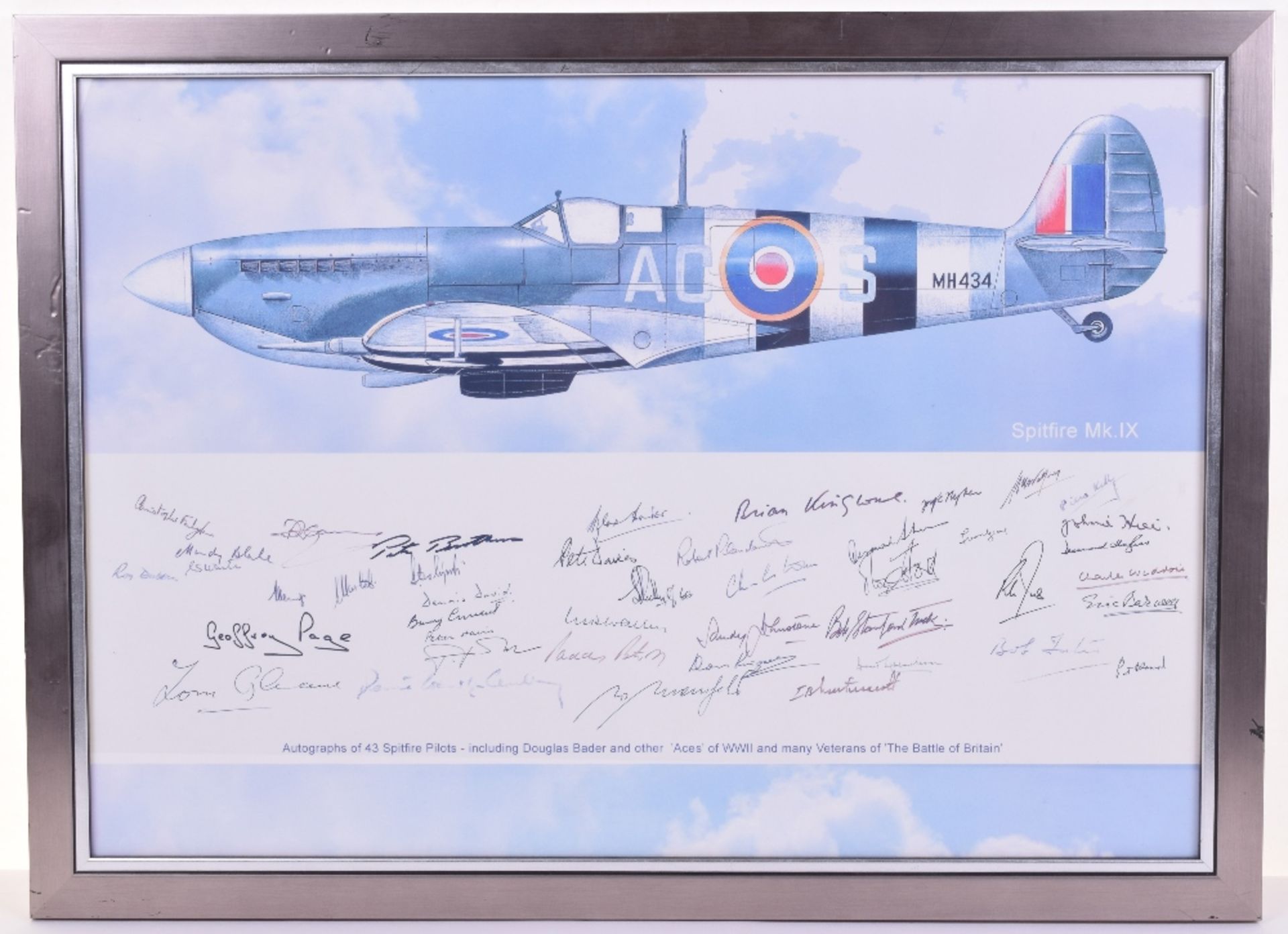 A Framed Print of a Spitfire Mk. IX