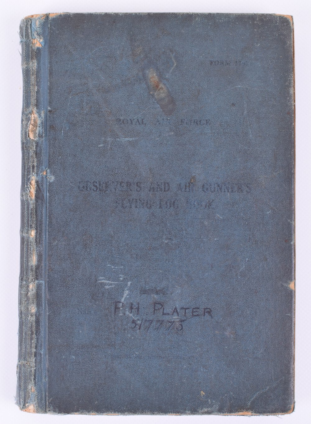 Royal Air Force Observer's and Air Gunner's Flying Log Book of 517775 F/Sgt P H Plater - Image 2 of 9