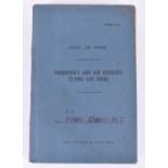 Royal Air Force Observer's and Air Gunner's Flying Log Book of 904081 F/Sgt later 144434 F/Lt H J Da