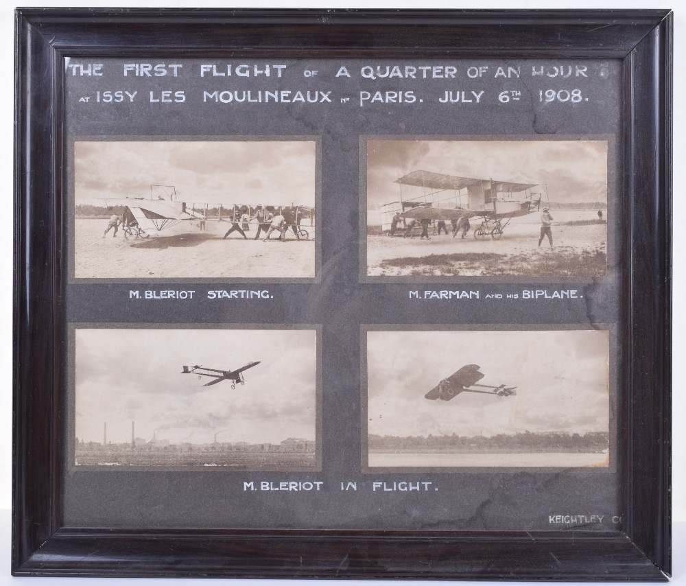 Framed Display of Photographs of Early Aviation Interest