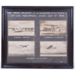 Framed Display of Photographs of Early Aviation Interest