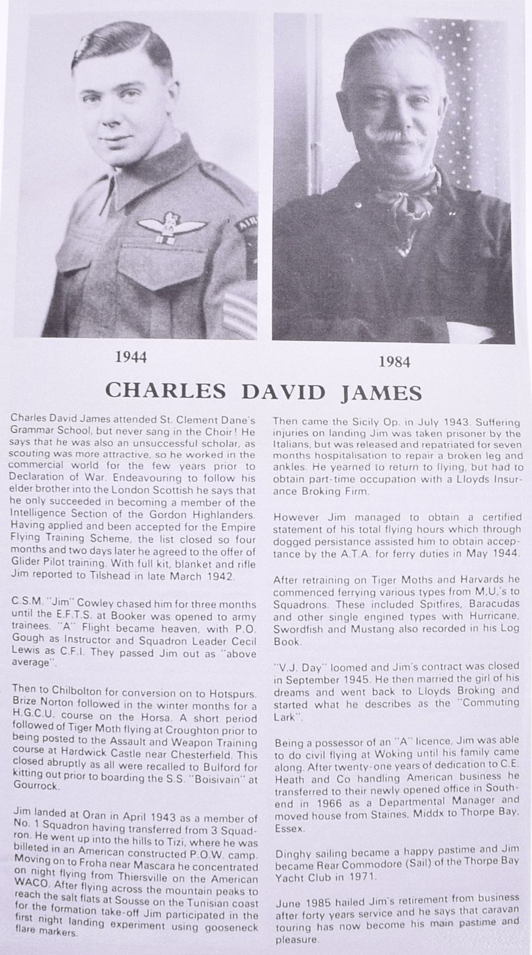 Royal Air Force Pilots Flying Log Book of Charles David James - Image 8 of 9