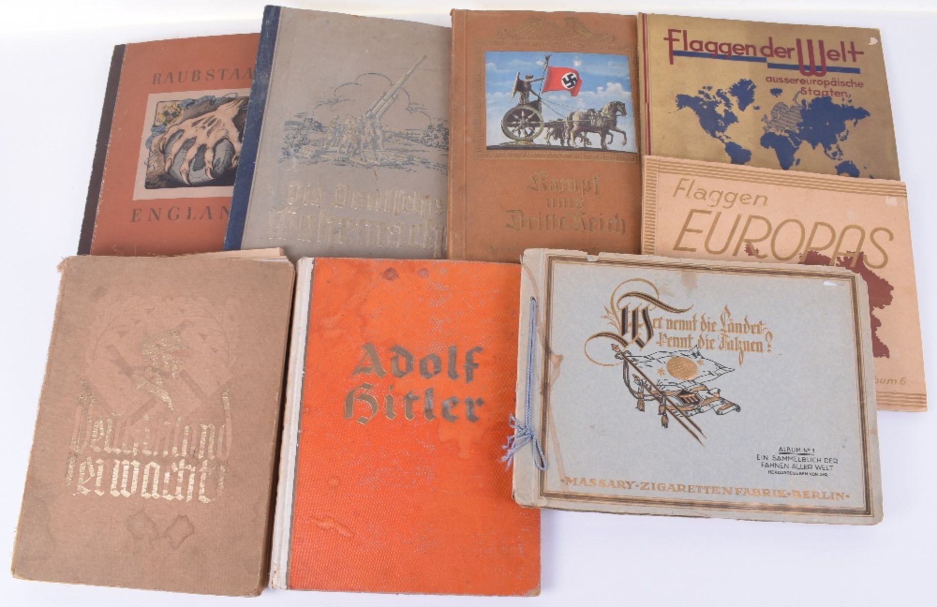 8x Third Reich Picture Card Collecting Books