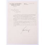 Third Reich Document Signed by Minister of Interior Wilhelm Frick (1877-1946)