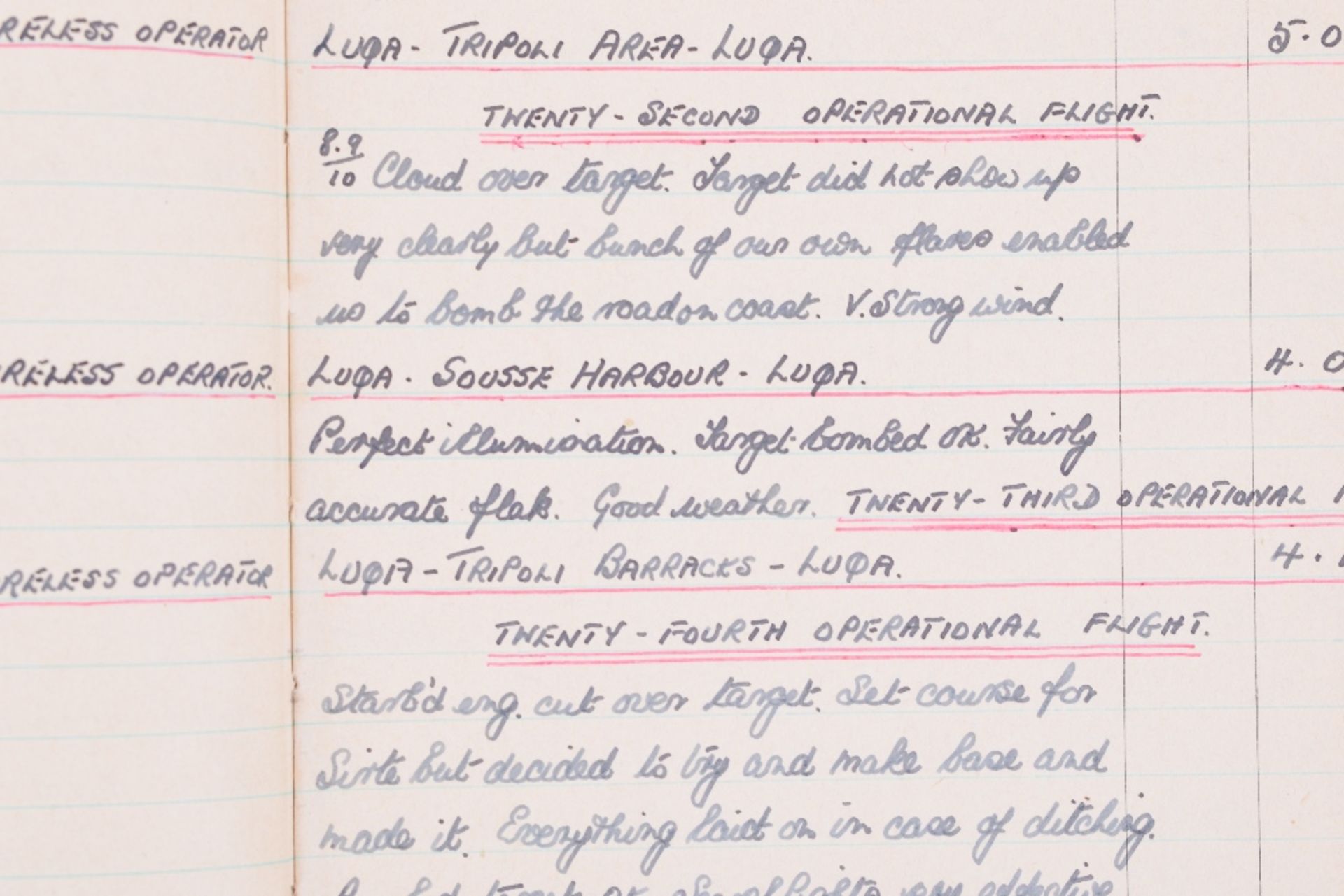 Royal Air Force Observer's and Air Gunner's Flying Log Book of 1066980 F/Lt J Ormerod - Image 7 of 11