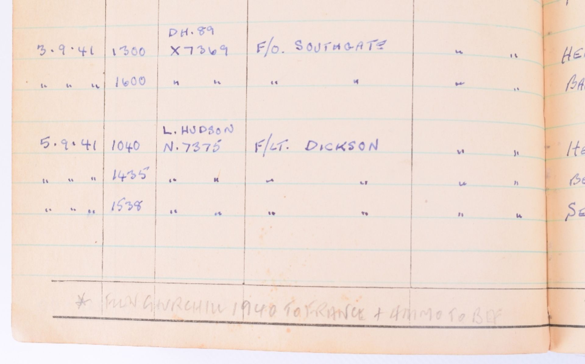 Royal Air Force Observer's and Air Gunner's Flying Log Book of 904081 F/Sgt later 144434 F/Lt H J Da - Image 7 of 11