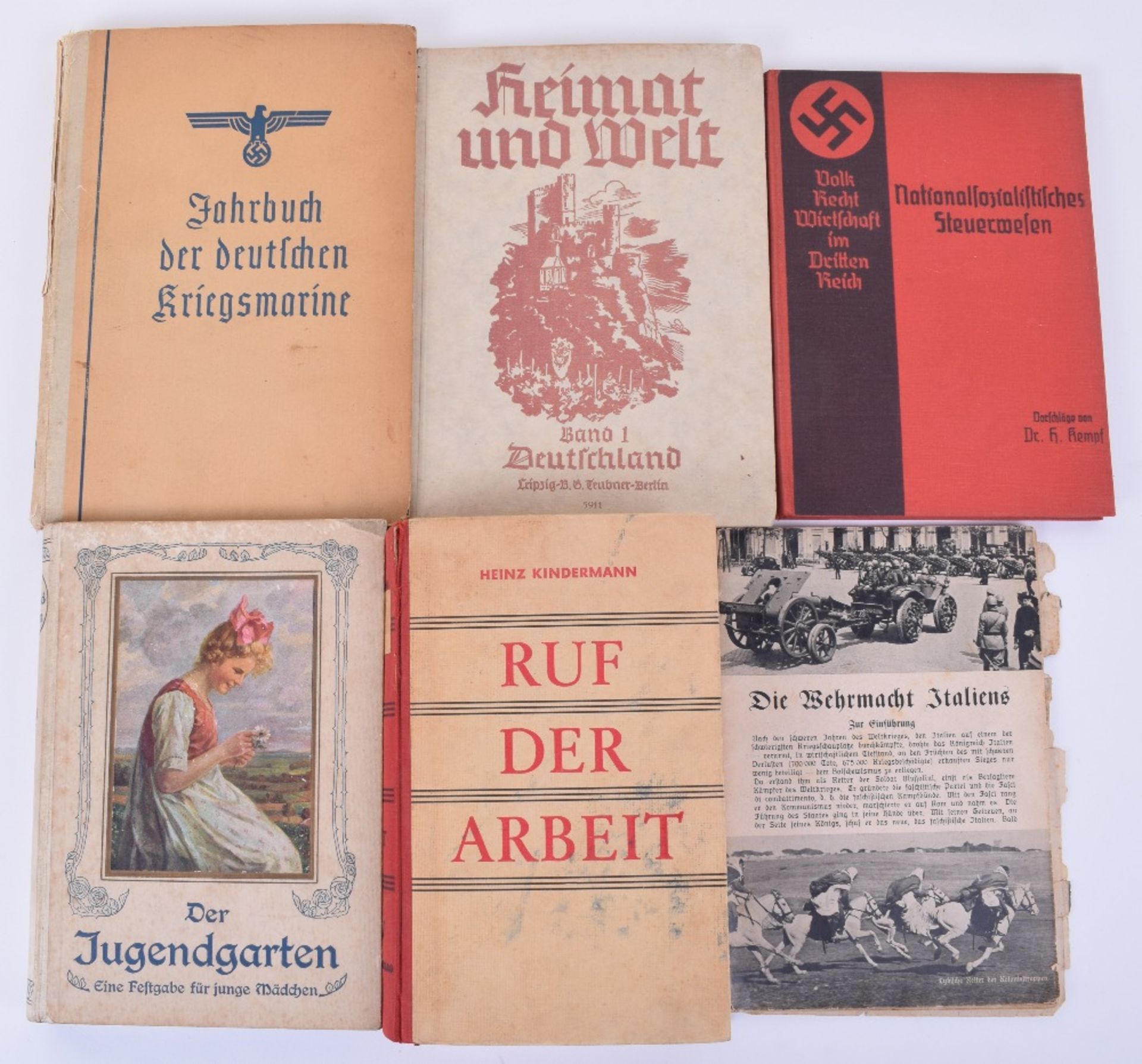 Group of Six Third Reich Books