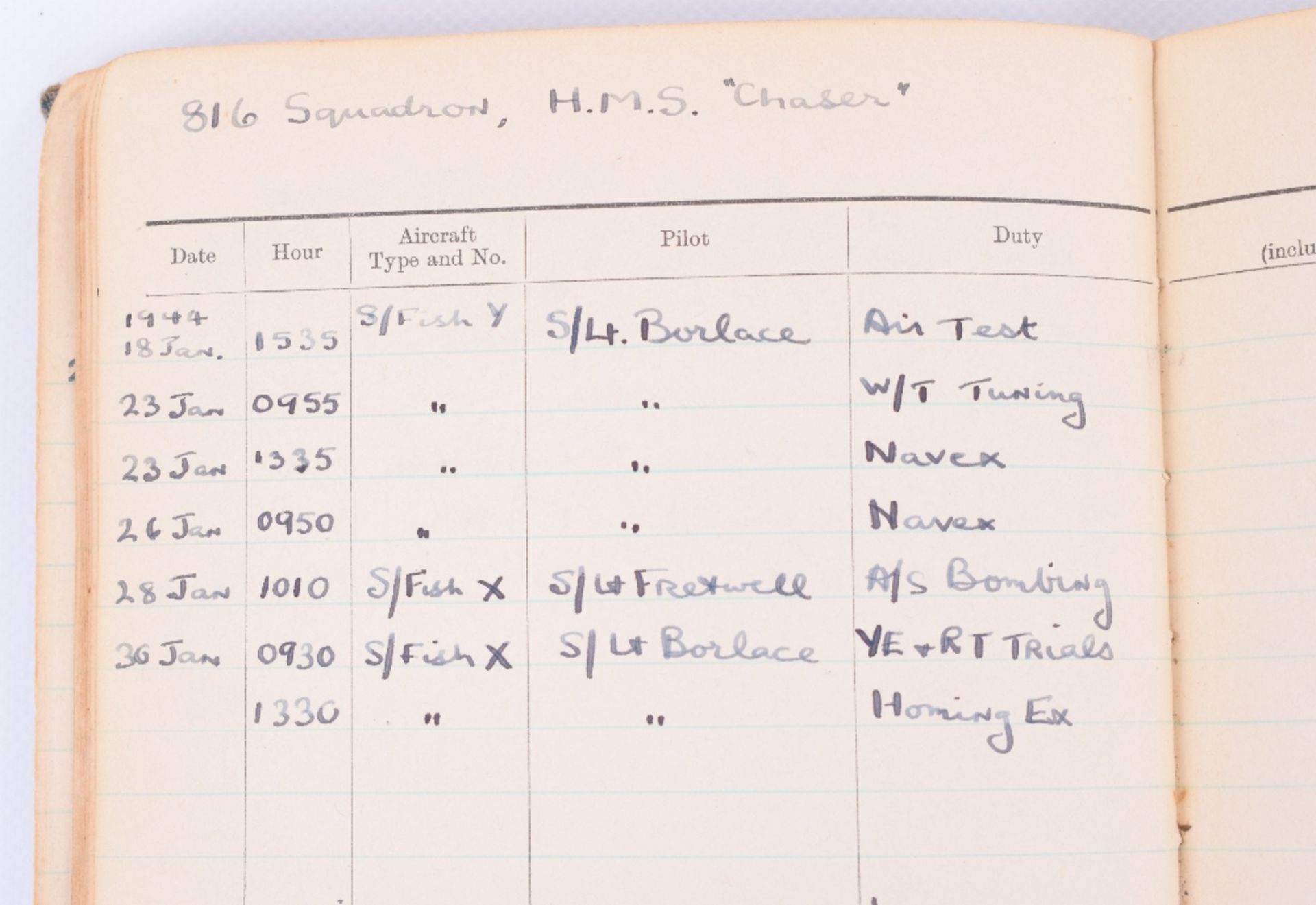 Royal Air Force Observer's and Air Gunner's Flying Log Book of A/G Michael A Parkin - Image 4 of 11