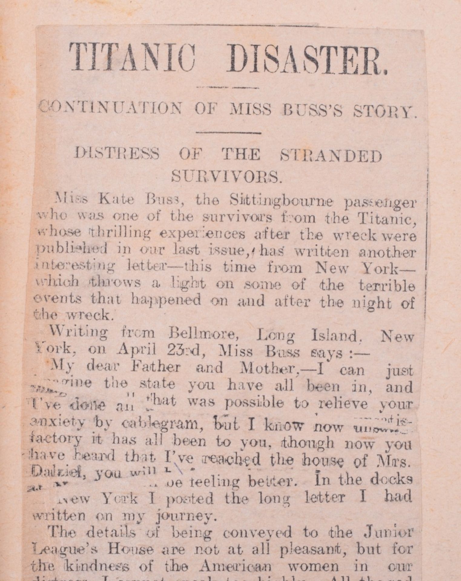 Newspaper Scrap Album of Titanic, Suffragette and National Interest, - Image 3 of 19