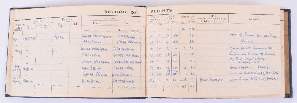 Small Group of Royal Air Force Ephemera Belonging to A L Allen including Pilot’s Log Book - Image 7 of 7